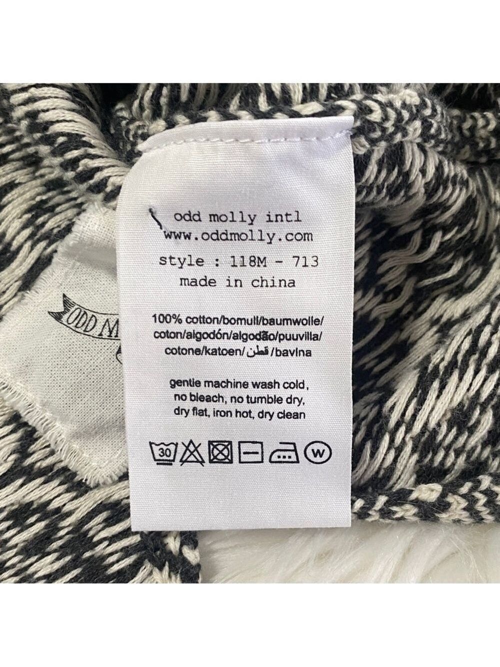 Odd Molly Black and White Patterned Blazer BNWoT - Picture 9 of 9